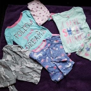 4 pair of carter pjs